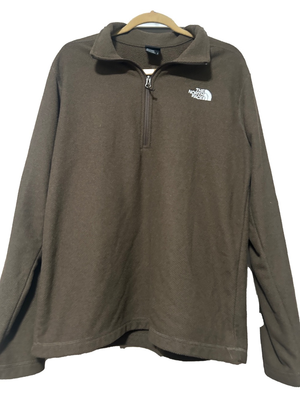 The North Face Men’s Olive Brown Half-Zip Fleece Pullover